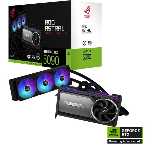 ASUS-ROG-ASTRAL-LC-RTX5090-O32G-GAMING-NVIDIA-GEFORCE-RTX 5090-32GB GDDR7-512BIT--OC-2XHDMI-3XDP