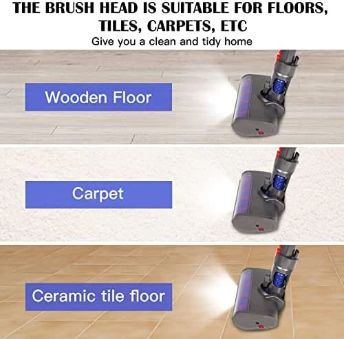 srfn ticaret Dyson Uyumlu V7/V8/V10/V11/V15 Dik Süpürge Turbo Rulo Fırça Emici Yer Başlığı - 8