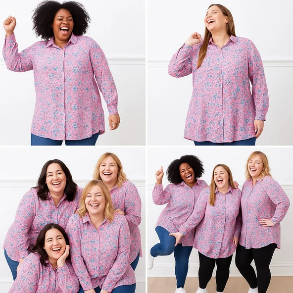 KADIN Büyük Beden Gömlek Tunik