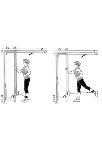 Dring Ankle Strap  Ayak Bilegi Fitness Çalışma Kemeri kablo Egzersizleri için 1 ÇİFT - 4