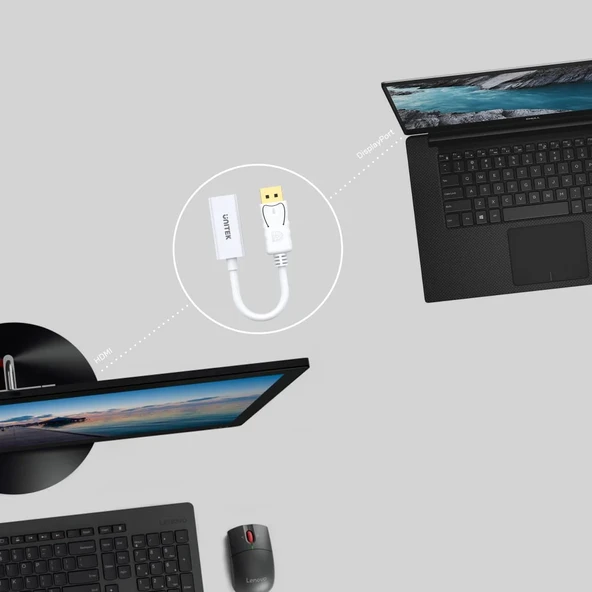 UNITEK DISPLAY PORT TO HDMI ADAPTÖR 4K (Y-6332) - Resim 4