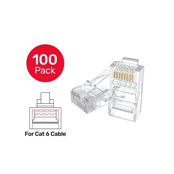 UNITEK CAT6 RJ45 MODULER 100'LÜ KONNEKTÖR (Y-OT19TP) - Resim 5