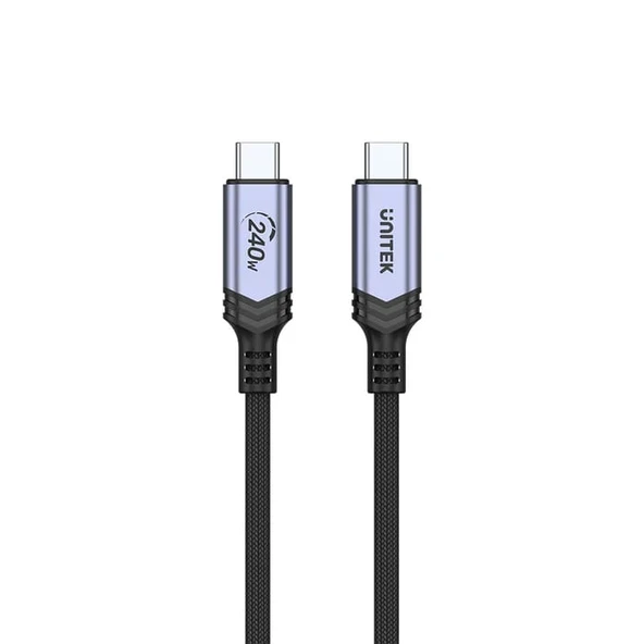 UNITEK TYPE-C HIZLI ŞARJ KABLOSU 2MT 240W (C14110GY-2M) - 3