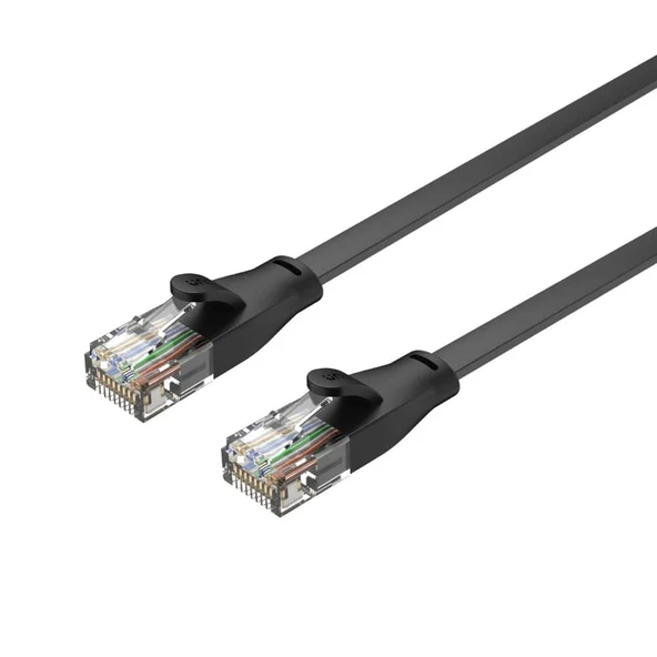 UNITEK CAT6 PATCH KABLO 2MT FLAT 1GBPS, SİYAH (C1810GBK)