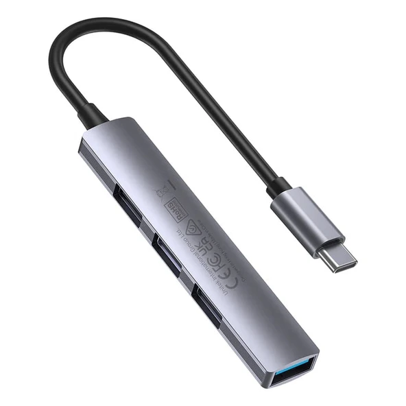 UNITEK TYPE-C TO 4 PORT USB (USB3.0+USB2.0) H1208B - Resim 4