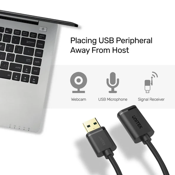 UNITEK USB3.0(M) TO USB3.0(F) UZATMA KABLO 1.5MT 5GBPS (Y-C459GBK) - 4