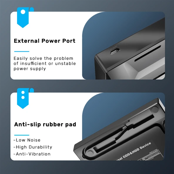 UNITEK HARİCİ DVD-RW TYPE-C/A+5in1 DOCK STATION (T1037A01) - 5