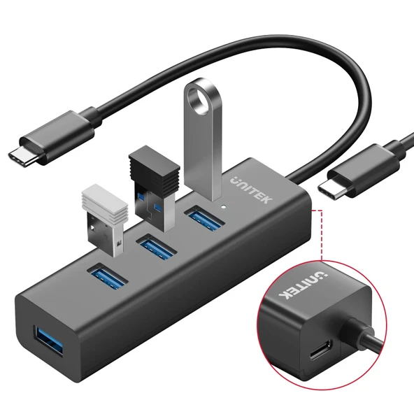 UNITEK TYPE-C TO 4 PORT USB 3.0 + TYPE-C (Y-3089Z01) - 2