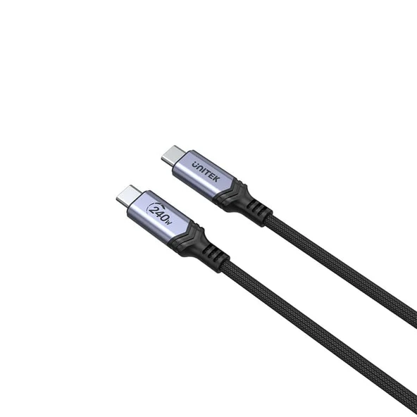 UNITEK TYPE-C HIZLI ŞARJ KABLOSU 2MT 240W (C14110GY-2M) - 2