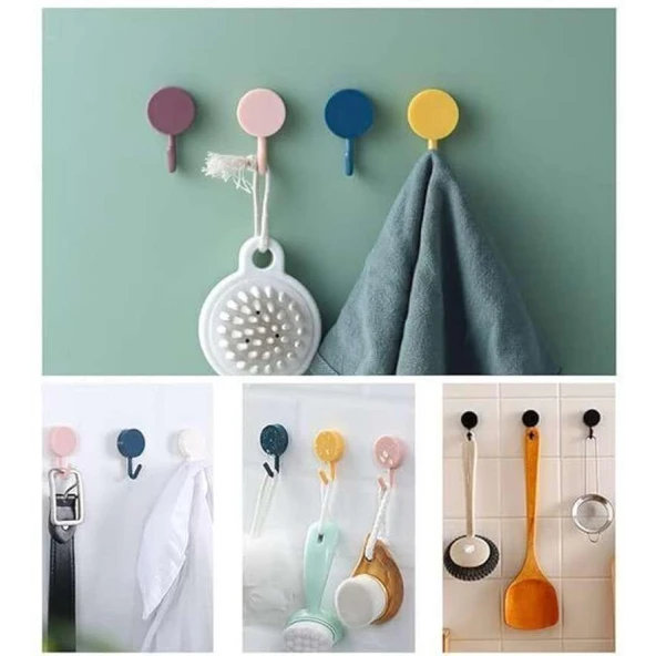 Kendinden Yapışkanlı Renkli Duvar Askısı - 3