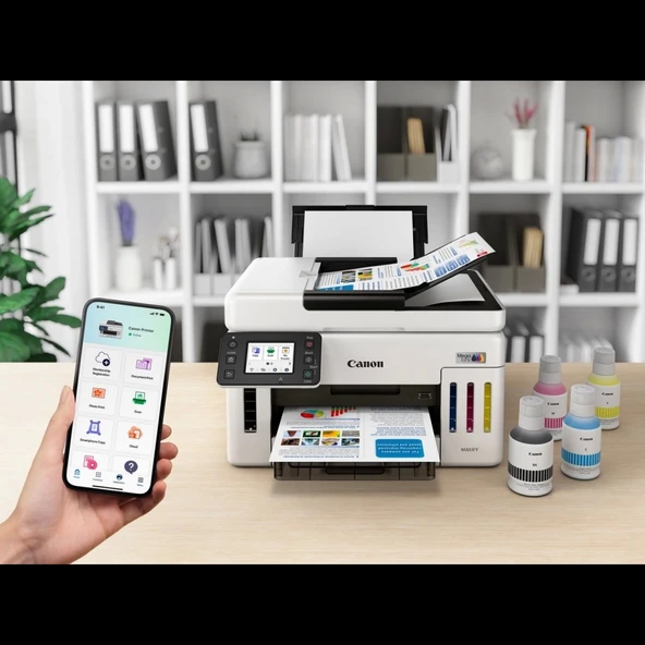 Canon Maxıfy Gx6140, Renkli, Mürekkep Mega Tanklı, Yazıcı, Tarayıcı, Wifi, Lan, Duplex, Orijinal Mürekkep - 2