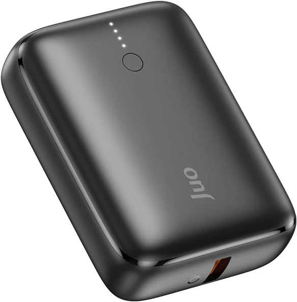 Juo 10000mAh 22.5W USB-A + USB-C Powerbank Taşınabilir Hızlı Şarj Cihazı Siyah