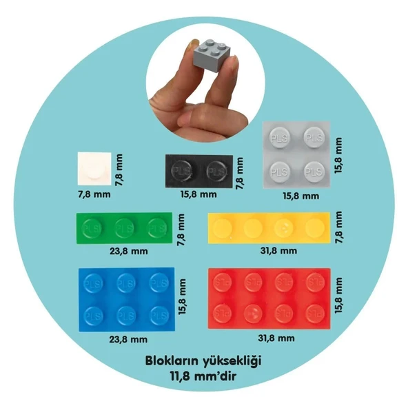 03 492 Pilsan Mikro Bloklar 588 Parça Kutulu - 5