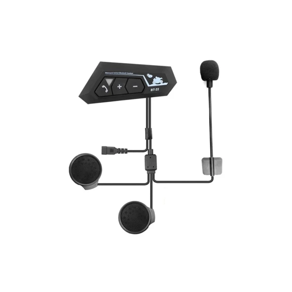 Bt22 Kask Kulaklık Bluetooth Motosiklet Kulaklık 5.0 Bluetooth Interkom Motorsiklet Kulaklık - 2