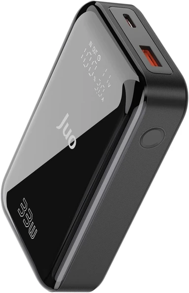 Juo 10000mAh 33W LED Watt Amper Göstergeli USB-A + Type-C Powerbank Taşınabilir Hızlı Şarj Cihazı
