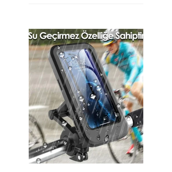 Gidon Bağlantılı Su Geçirmez Mıknatıslı Motorsiklet Telefon Tutucu - 4
