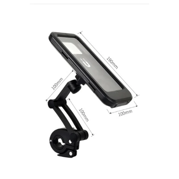 Gidon Bağlantılı Su Geçirmez Mıknatıslı Motorsiklet Telefon Tutucu - 5