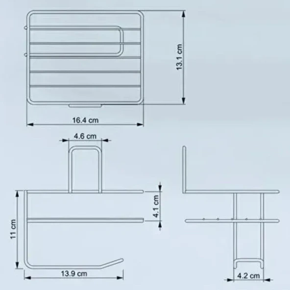 BUFFER® Kendiliğinden Yapışkanlı Tuvalet Kağıdı Tutacağı ve Yedek Raf - Siyah Modern Metal Tasarım - 4