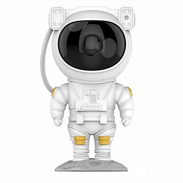BUFFER® Uzaktan Kumandalı ve Zamanlayıcılı Farklı Renk Işık Modlu Astronot Projektör Gece Lambası - 2
