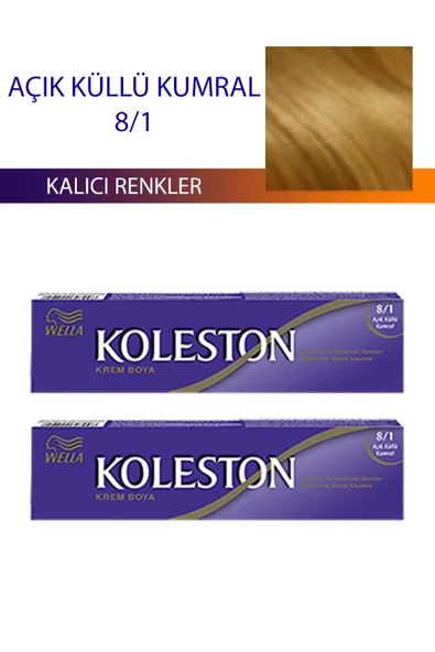 2 Adet Single Tüp Boya Saç Boyası Açık Küllü Kumral 8/1 ürün görseli 1