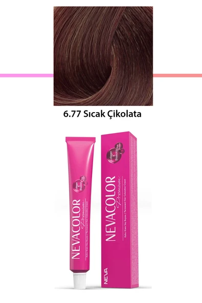 Premium 6.77 Sıcak Çikolata - Kalıcı Krem Saç Boyası 50 g Tüp - 1