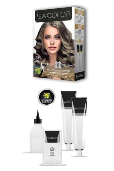 2X2 Tüp Krem Saç Boyası Seti Küllü Açık Kumral No:8.1 - Resim 2