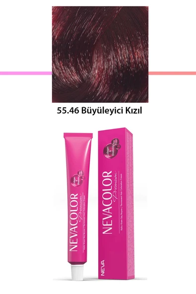Premium 55.46 Büyüleyici Kızıl - Kalıcı Krem Saç Boyası 50 g Tüp - 1