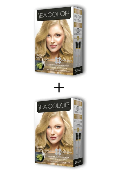 2X2 Tüp Krem Saç Boyası Seti Yoğun Sarı No:9.00 ürün görseli 1