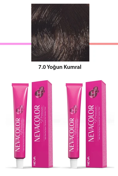 2 li Set Premium 7.0 Yoğun Kumral - Kalıcı Krem Saç Boyası 2 X 50 g Tüp - 1