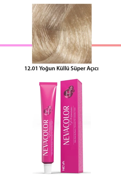 Premium 12.01 Yoğun Küllü Süper Açıcı - Kalıcı Krem Saç Boyası 50 g Tüp ürün görseli 1