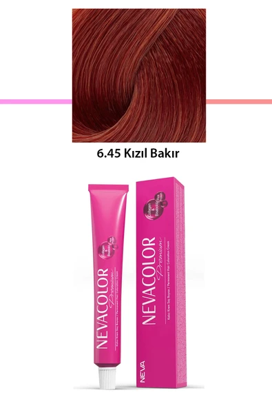 Premium 6.45 Kızıl Bakır - Kalıcı Krem Saç Boyası 50 g Tüp - 1