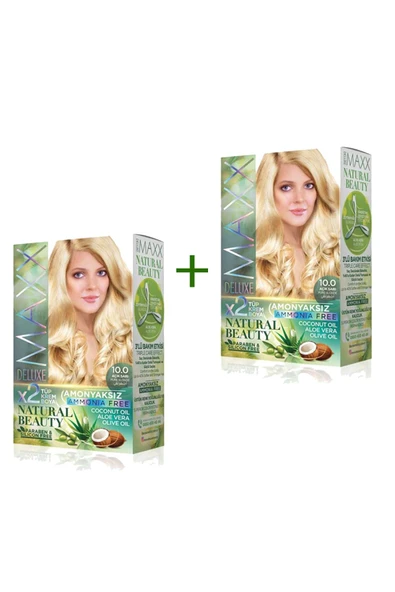 2 Paket Natural Beauty Amonyaksız Saç Boyası 10.0 Açık Sarı ürün görseli 1