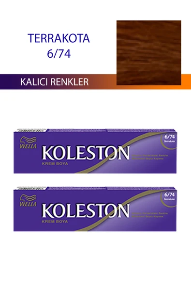 2 Adet Single Tüp Boya Saç Boyası Terrakota 6/74 ürün görseli 1