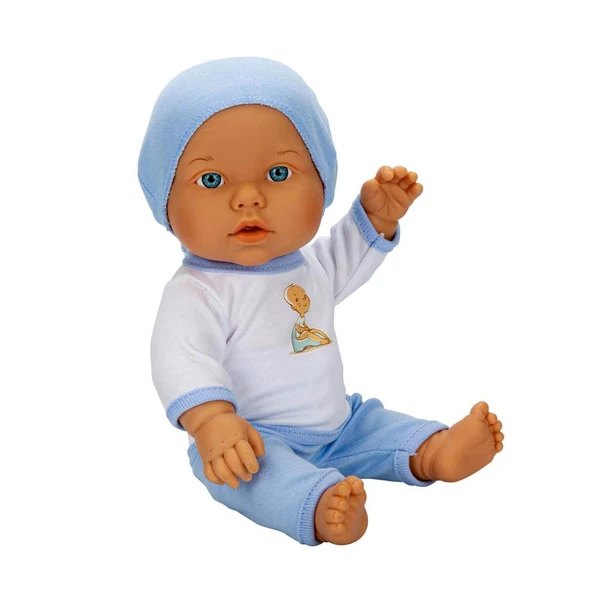 Bebelou Tuvalet Zamanı Sesli Bebek Seti 32 cm 30738 Mavi - Resim 2