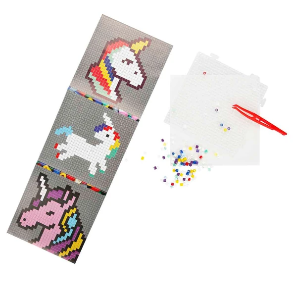 Crafy Ütü ile Yapışan Unicorn Boncuk Seti - Resim 3