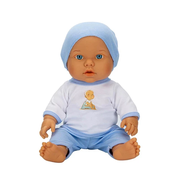 Bebelou Tuvalet Zamanı Sesli Bebek Seti 32 cm 30738 Mavi - Resim 3