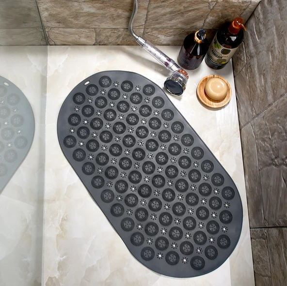 Vantuzlu Banyo Kaydırmaz Paspas- Tırtıklı Ayak Duş Matı Silikon Masaj Pedi - 2