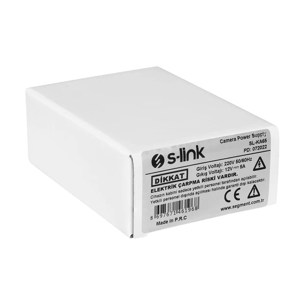 S-link SL-KA65 12V 5A 65W Metal Kamera Güç Kaynağı - 4