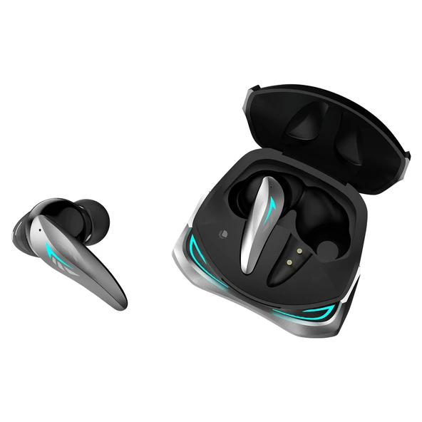 Rampage Clutch T01 Siyah/Gümüş 4 Mikrofonlu ENC+ANC Oyuncu Bluetooth V5.3 TWS Gerçek Kablosuz Kulaklık - 2