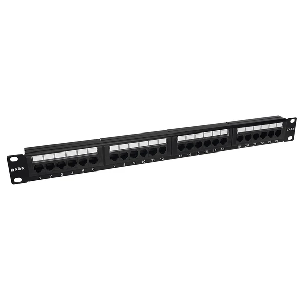 S-LINK SL-F624 24 LÜ UTP CAT6 PATCH PANEL ürün görseli 1