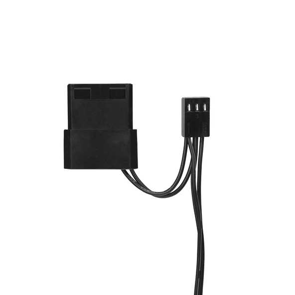 Rampage CROSS F20 38CFM 1200RPM 12cm Rainbow 3P+4P Molex Soketli Siyah Kasa Fanı - 5