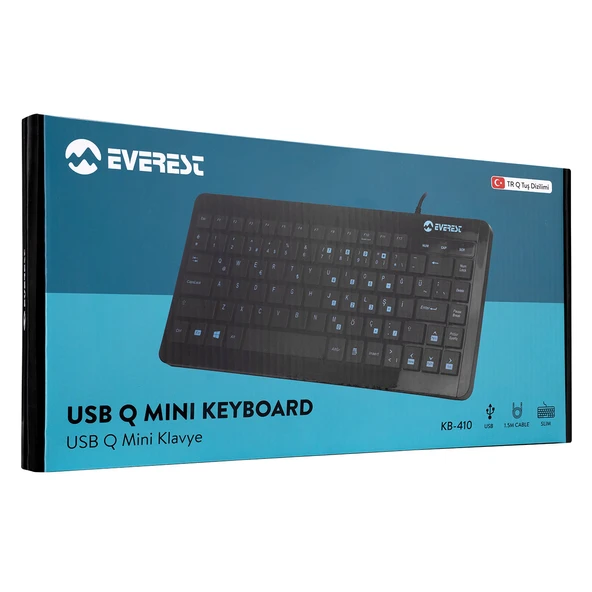 EVEREST KB-410 USB MULTİMEDYA MİNİ Q KLAVYE - 3