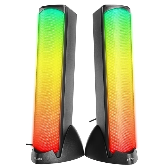 Mikado MD-183 2.0 3W*2 Bluetooth Siyah RGB Aydınlatmalı USB + 3.5mm USB 5V Speaker Hoparlör - 2