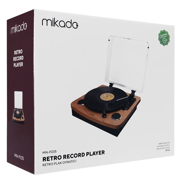 Mikado Nostalgia MN-P235 VOYAGER Pikap Ahşap USB-BT 3.5mm AUXIN&RCAO Destekli Müzik Kutusu - 6