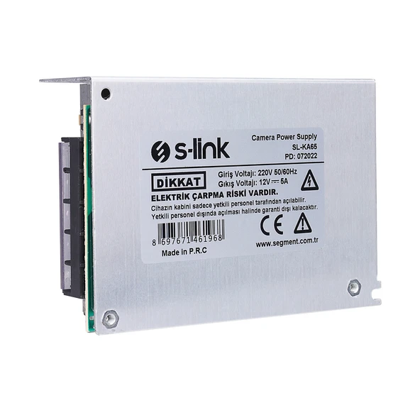 S-link SL-KA65 12V 5A 65W Metal Kamera Güç Kaynağı - 3