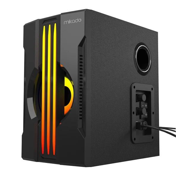 Mikado MD-254 2+1 25W(5w*2+15w) Usb+SD+Fm Bluetooth Destekli RGB Ses Sistemi - 5