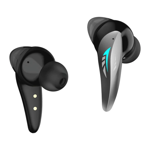 Rampage Clutch T01 Siyah/Gümüş 4 Mikrofonlu ENC+ANC Oyuncu Bluetooth V5.3 TWS Gerçek Kablosuz Kulaklık