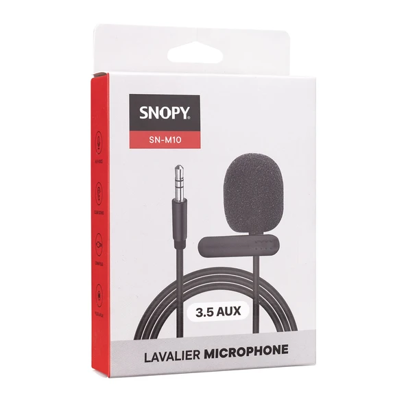 Snopy SN-M10 Siyah Yayıncı ve Youtuber Yaka Mikrofonu - 3