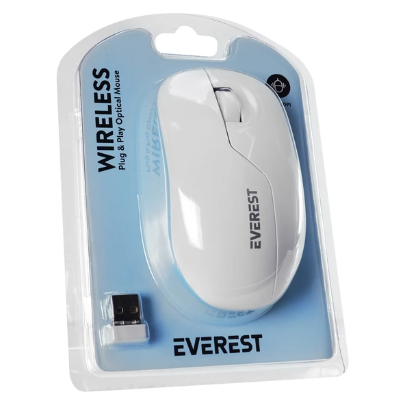 Everest SMW-973 Usb Beyaz/Mavi 2.4Ghz Kablosuz Mouse - 3