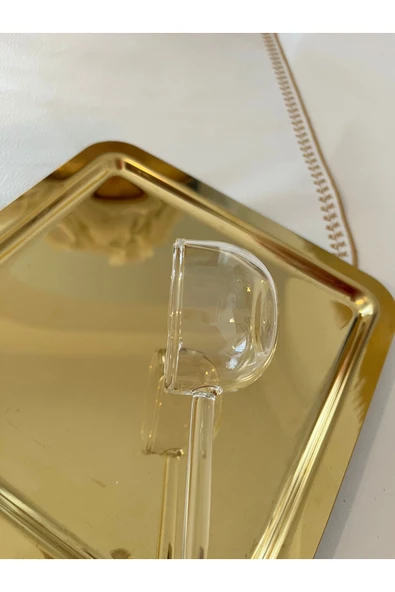 Cam El Yapımı Büyük Boy Ölçü Kaşığı – Modern Tasarım Tek Parça - 3